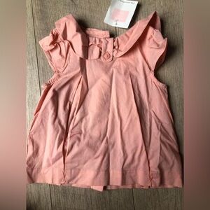 Janie and Jack Peach baby girls shirt. New with tags. 6-12 months.